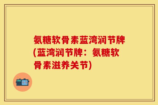 氨糖软骨素蓝湾润节牌(蓝湾润节牌：氨糖软骨素滋养关节)