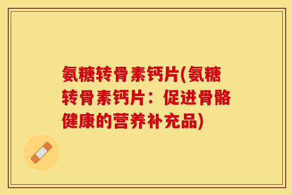 氨糖转骨素钙片(氨糖转骨素钙片：促进骨骼健康的营养补充品)