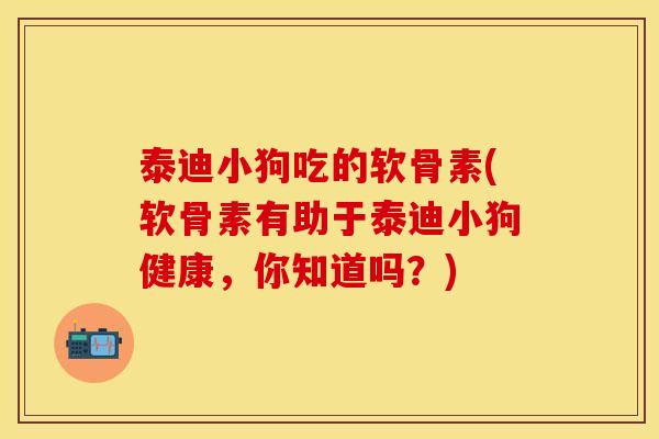 泰迪小狗吃的软骨素(软骨素有助于泰迪小狗健康，你知道吗？)