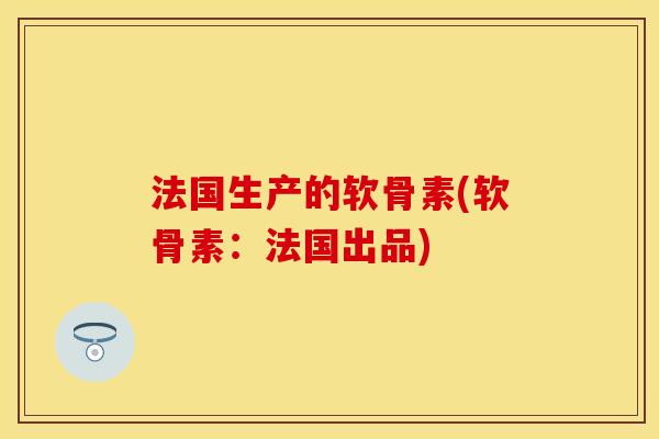 法国生产的软骨素(软骨素：法国出品)