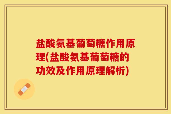 盐酸氨基葡萄糖作用原理(盐酸氨基葡萄糖的功效及作用原理解析)