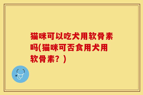 猫咪可以吃犬用软骨素吗(猫咪可否食用犬用软骨素？)