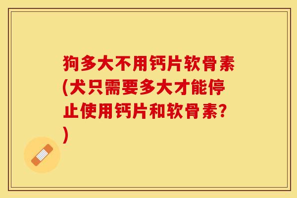狗多大不用钙片软骨素(犬只需要多大才能停止使用钙片和软骨素？)