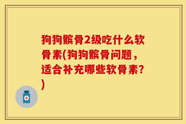 狗狗髌骨2级吃什么软骨素(狗狗髌骨问题，适合补充哪些软骨素？)
