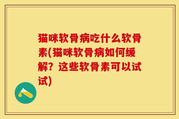 猫咪软骨病吃什么软骨素(猫咪软骨病如何缓解？这些软骨素可以试试)
