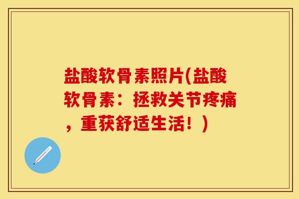 盐酸软骨素照片(盐酸软骨素：拯救关节疼痛，重获舒适生活！)