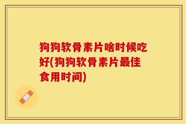 狗狗软骨素片啥时候吃好(狗狗软骨素片最佳食用时间)