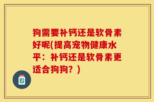 狗需要补钙还是软骨素好呢(提高宠物健康水平：补钙还是软骨素更适合狗狗？)