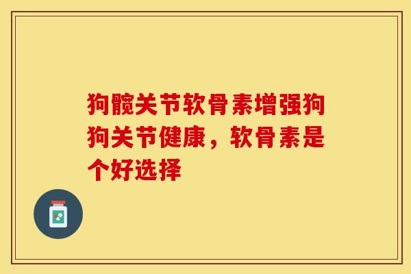 狗髋关节软骨素增强狗狗关节健康，软骨素是个好选择-第1张图片-关节保镖