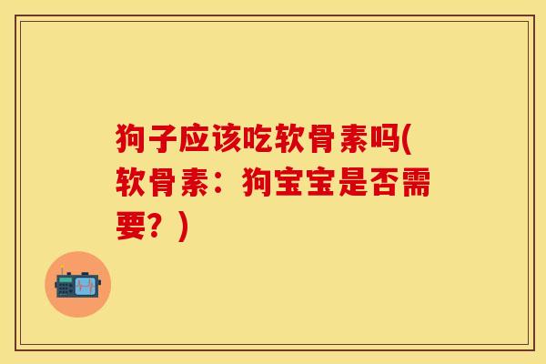 狗子应该吃软骨素吗(软骨素：狗宝宝是否需要？)