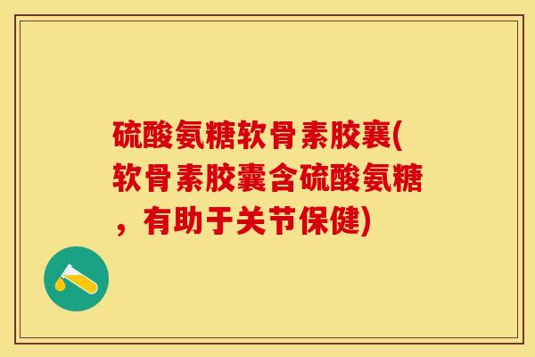 硫酸氨糖软骨素胶襄(软骨素胶囊含硫酸氨糖，有助于关节保健)