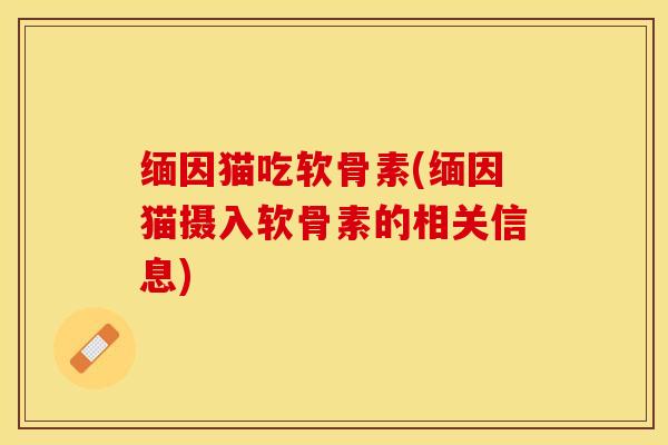 缅因猫吃软骨素(缅因猫摄入软骨素的相关信息)