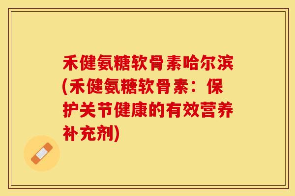 禾健氨糖软骨素哈尔滨(禾健氨糖软骨素：保护关节健康的有效营养补充剂)