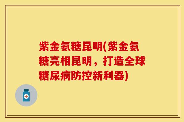 紫金氨糖昆明(紫金氨糖亮相昆明，打造全球糖尿病防控新利器)