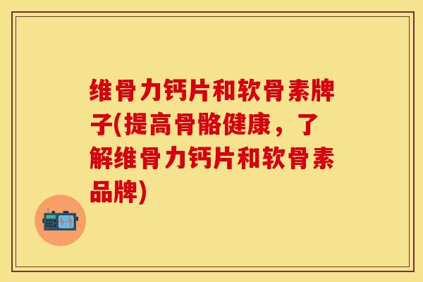 维骨力钙片和软骨素牌子(提高骨骼健康，了解维骨力钙片和软骨素品牌)
