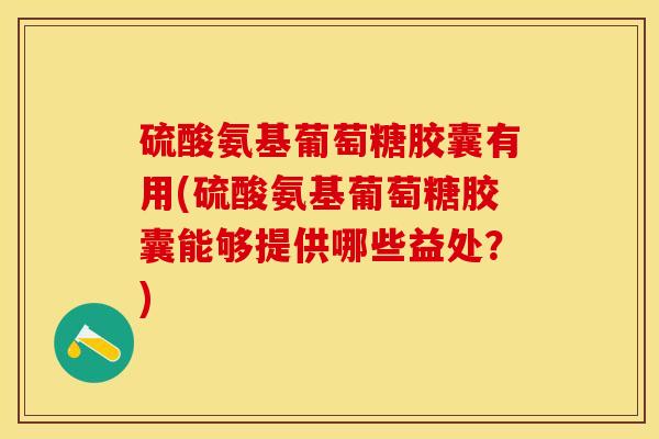 硫酸氨基葡萄糖胶囊有用(硫酸氨基葡萄糖胶囊能够提供哪些益处？)