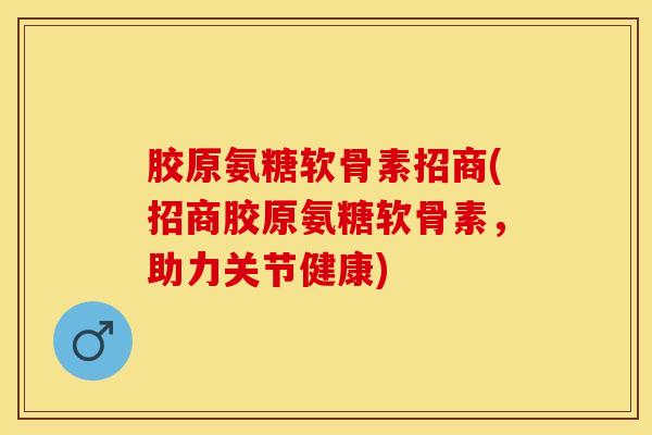 胶原氨糖软骨素招商(招商胶原氨糖软骨素，助力关节健康)