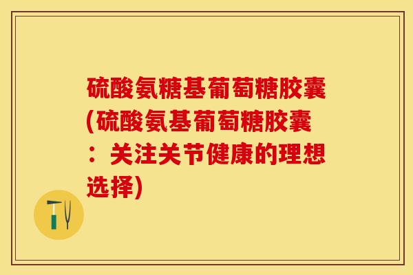 硫酸氨糖基葡萄糖胶囊(硫酸氨基葡萄糖胶囊：关注关节健康的理想选择)