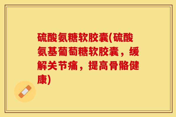 硫酸氨糖软胶囊(硫酸氨基葡萄糖软胶囊，缓解关节痛，提高骨骼健康)