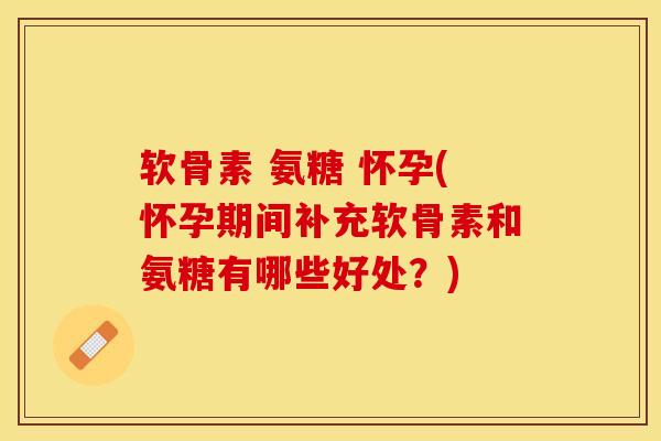 软骨素 氨糖 怀孕(怀孕期间补充软骨素和氨糖有哪些好处？)