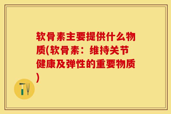 软骨素主要提供什么物质(软骨素：维持关节健康及弹性的重要物质)