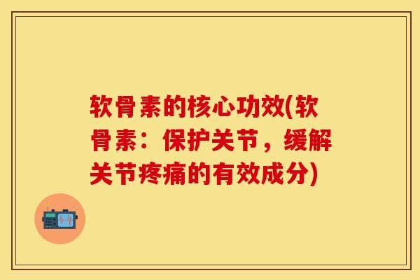 软骨素的核心功效(软骨素：保护关节，缓解关节疼痛的有效成分)