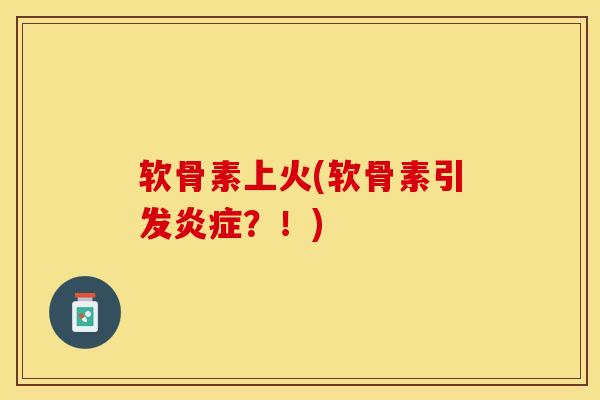 软骨素上火(软骨素引发炎症？！)