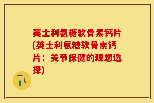 英士利氨糖软骨素钙片(英士利氨糖软骨素钙片：关节保健的理想选择)