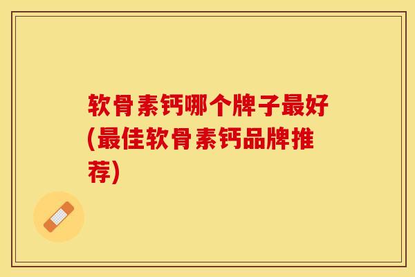 软骨素钙哪个牌子最好(最佳软骨素钙品牌推荐)
