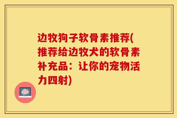 边牧狗子软骨素推荐(推荐给边牧犬的软骨素补充品:让你的宠物活力四射)-第1张图片-关节保镖 边牧狗子软骨素推荐(推荐给边牧犬的软骨素补充品:让你的宠物活力四射)-第1张图片-关节保镖