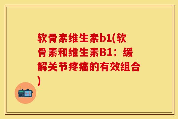 软骨素维生素b1(软骨素和维生素B1：缓解关节疼痛的有效组合)