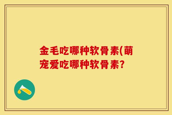 金毛吃哪种软骨素(萌宠爱吃哪种软骨素？