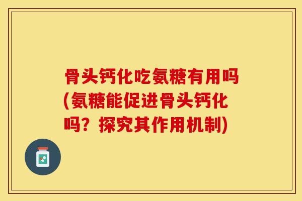 骨头钙化吃氨糖有用吗(氨糖能促进骨头钙化吗？探究其作用机制)