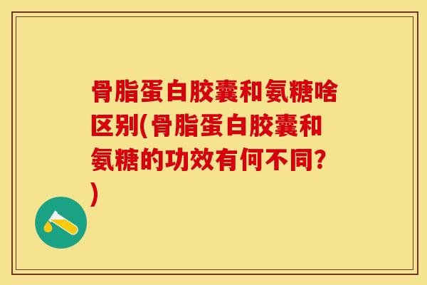 骨脂蛋白胶囊和氨糖啥区别(骨脂蛋白胶囊和氨糖的功效有何不同？)