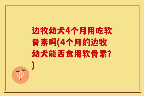 边牧幼犬4个月用吃软骨素吗(4个月的边牧幼犬能否食用软骨素？)-第1张图片-关节保镖