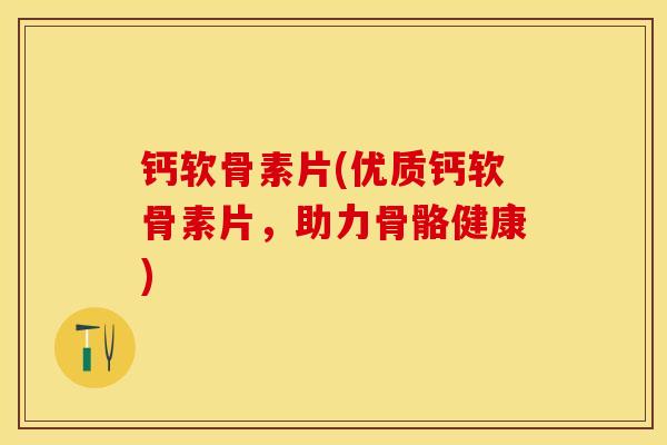 钙软骨素片(优质钙软骨素片，助力骨骼健康)