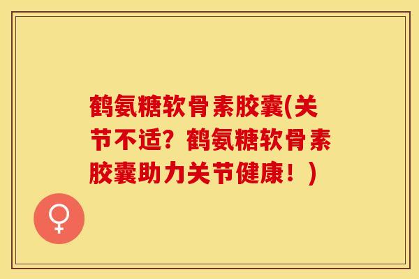鹤氨糖软骨素胶囊(关节不适？鹤氨糖软骨素胶囊助力关节健康！)