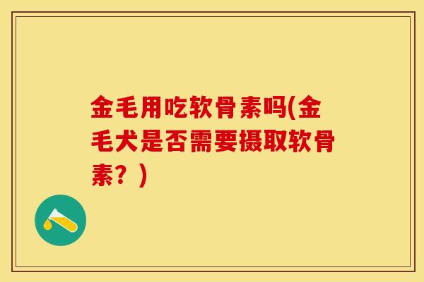 金毛用吃软骨素吗(金毛犬是否需要摄取软骨素？)