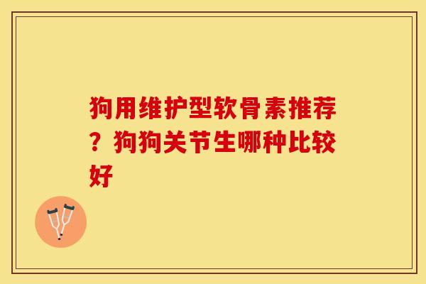 狗用维护型软骨素推荐？狗狗关节生哪种比较好
