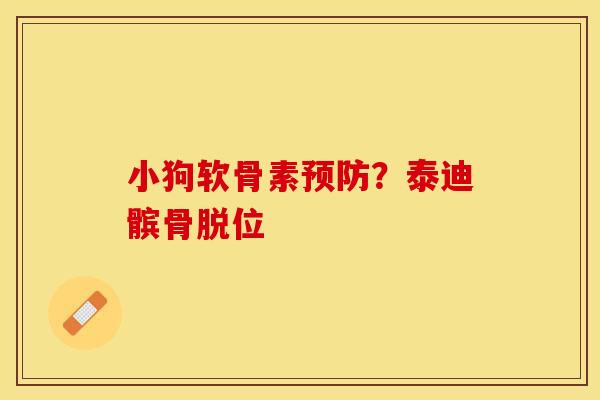 小狗软骨素预防？泰迪髌骨脱位