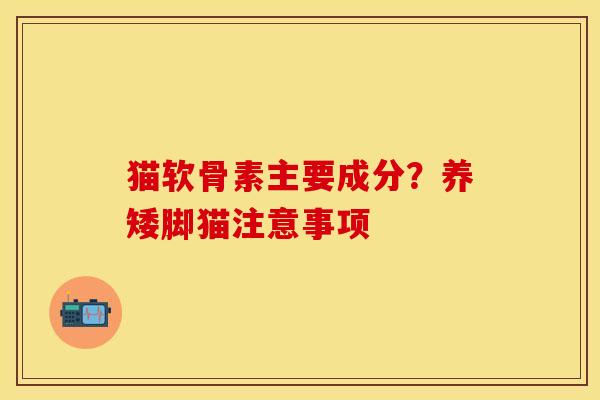 猫软骨素主要成分？养矮脚猫注意事项