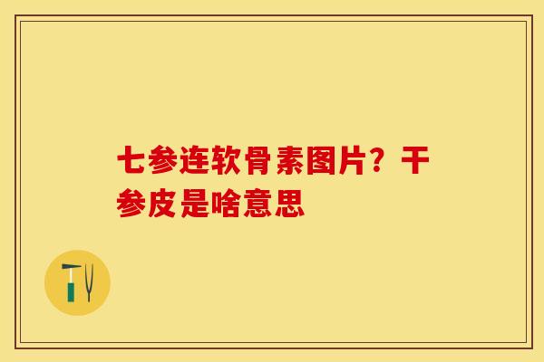 七参连软骨素图片？干参皮是啥意思