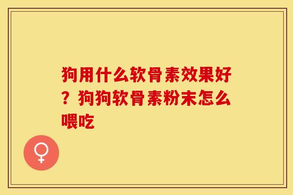 狗用什么软骨素效果好？狗狗软骨素粉末怎么喂吃