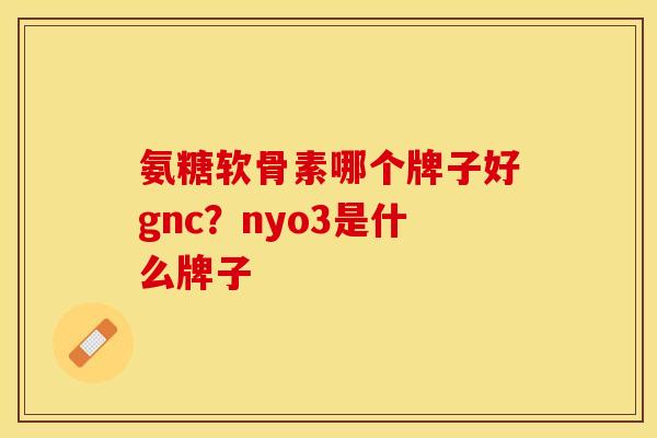 氨糖软骨素哪个牌子好gnc？nyo3是什么牌子