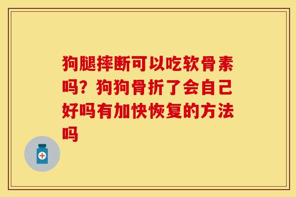 狗腿摔断可以吃软骨素吗？狗狗骨折了会自己好吗有加快恢复的方法吗