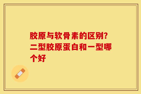 胶原与软骨素的区别？二型胶原蛋白和一型哪个好