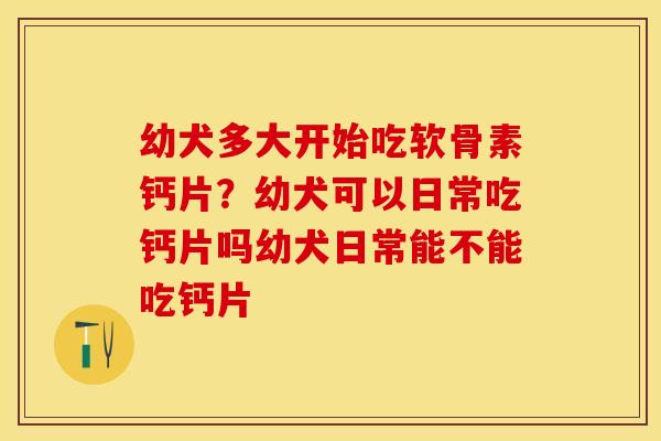 幼犬多大开始吃软骨素钙片？幼犬可以日常吃钙片吗幼犬日常能不能吃钙片