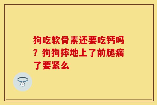狗吃软骨素还要吃钙吗？狗狗摔地上了前腿瘸了要紧么