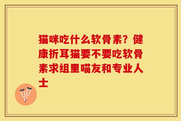 猫咪吃什么软骨素？健康折耳猫要不要吃软骨素求组里喵友和专业人士