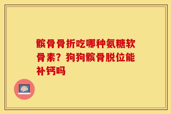髌骨骨折吃哪种氨糖软骨素？狗狗髌骨脱位能补钙吗